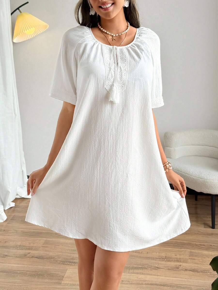 Swim Lushoire 浪漫、休闲、蕾丝 - 白色 - 查看 1