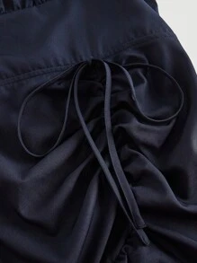 SHEIN MOD Plus Size Apricot Romantic Multi-Layered Vintage Royal-Style Ruffle Hem Ladies Dress,Wedding Guest Dress,Homecoming Dress - Navy Blue - View 4