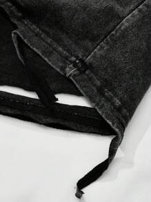 ROMWE MEN Grunge Punk Maglietta uomo con grafica punk di strada e effetto vissuto