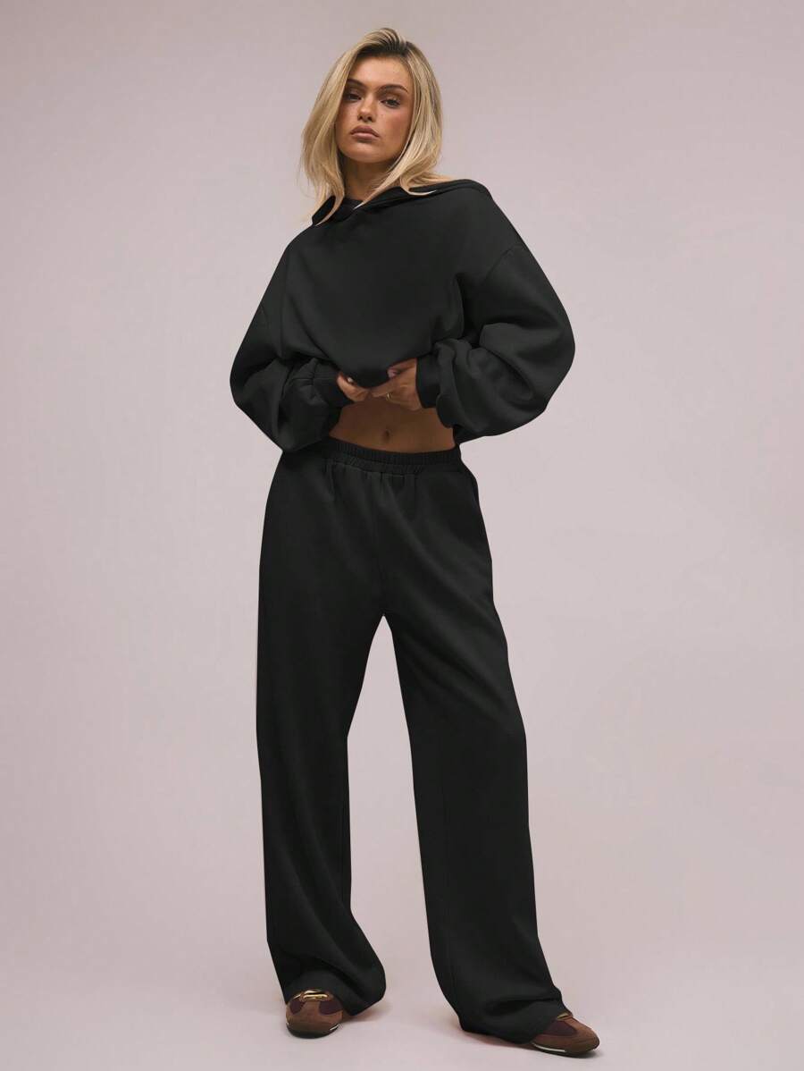 MUSERA Pantalones de chándal de felpa oversize para vacaciones y aeropuerto, informales para otoño, invierno y Navidad