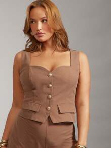 Hauture Plus Sexy Business Office Sweetheart Vest Top