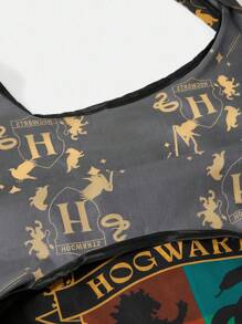 HARRY POTTER X SHEIN 时尚学院徽章图案防水大容量手提包 - 彩色 - 查看 8