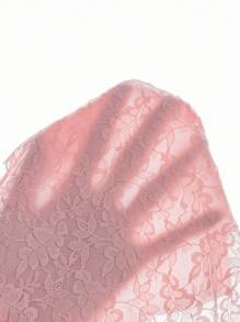 Zavorell ChicEase 女士法式浪漫蕾丝蝴蝶结性感上衣 - 粉色 - 查看 9