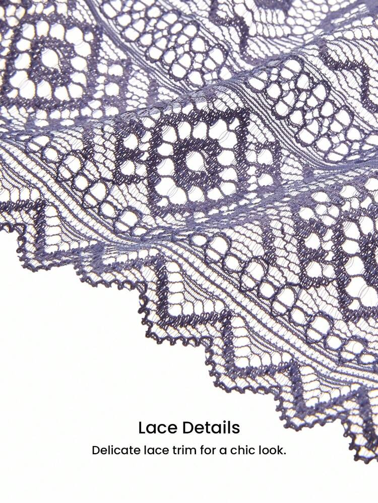 女性用 プラスサイズ 通気性抜群 100%コットン ミスティーフォレストスタイル レース エレガントトリム ブライダルインナー Vネック キャミソールトップ&パンツ エアリールームウェア パジャマセット ポケット付きパンツ ランジェリー ロマンチック ホームコージー