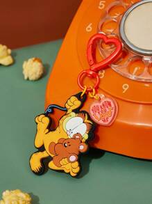 GARFIELD | SHEIN Cute Cartoon Keychain, Bag Hanger, Gift - Yellow - View 5