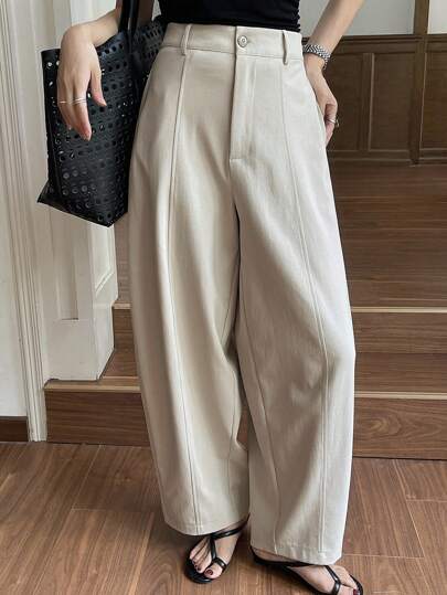 DAZY 女士休闲纯色褶皱宽松香蕉裤，百搭