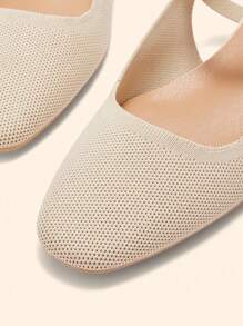 CUCCOO BASICS أحذية نسائية عصرية من نوع مريم جانوفا ذات كعب منخفض مريح مربع الأصبع بحزام خلفي