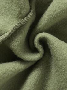 SHEIN Vintaside Kids 3 件套男婴条纹图案圆领长袖保暖内衣，纯色熊图案拉链连帽背心夹克和纯色熊图案无腰带裤子，适合室内和室外穿着 - 綠色 - 查看 6