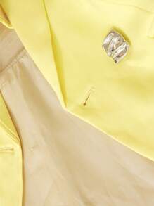 Aveloria Modichic Professional Officer Style Asymmetrical Asymmetric Metal Buttonhole Lapel Backless Double-Layer Blazer And Wide Leg Suit Pants Set Fall Cloth For Women