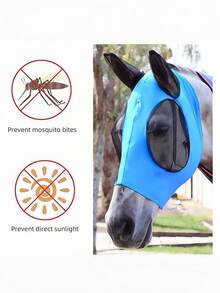 1 Piece Of New Style Mosquito-Proof Horse Mask, Breathable Horse Head Cover, Insect And Mosquito Prevention Horse Mask.