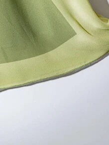 SHEIN Clasi Mint Green Chiffon Fashionable Women Mini Skirt With Zipper, Elegant Vacation Skirt - Mint Green - View 5