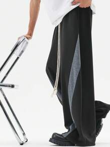 Manfinity EZcore 男士撞色松紧腰抽绳宽松时尚夏季运动裤