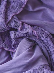 SHEIN Clasi Elegantes Rüschenkleid mit Herzausschnitt für Damen in Große Größen