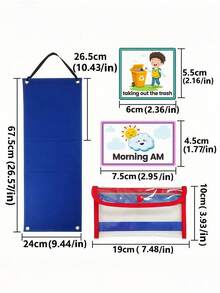 1 st återanvändbart visuellt schema - daglig rutinplanerare med 70 bildkort