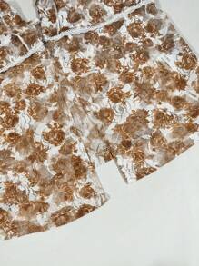 INAWLY Women's Floral Print Slit Sexy Sleeveless Tank Top Graphic Tees Women Tops - Yellow - View 5