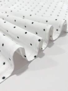 INAWLY Women Polka Dot Print Backless Mini Halter Dress - White - View 5