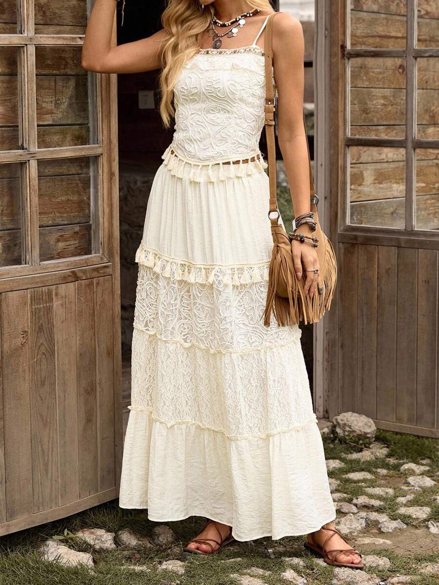 LanaWest 2 件套女士纯色吊带背心和迷你裙套装，夏季时尚