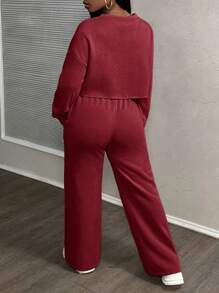 Slaydiva 春夏新品 音乐节,复活节,纳什维尔,生日派对,毕业季,学生装,日常休闲,百搭,休闲,度假,邮轮旅行,海滩,日光浴,休闲街头风,厚雪花,宽松运动,2件套/2件套休闲套装 女士 - 紅色 - 查看 2