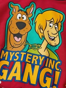 SCOOBY-DOO X SHEIN Baby Boy Casual Cartoon Dog Print Colorblock Hoodie, Sporty Style Suitable For Autumn/Winter Fall