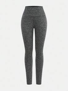 SHEIN Girlism 3条装青少年女孩修身休闲纯色紧身裤，舒适简约 - 灰色 - 查看 3