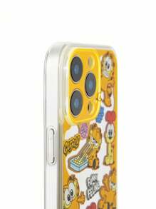 GARFIELD | SHEIN Durable Fashion Mirror Phone Case - Printed Protective Case Design - Yellow - View 3