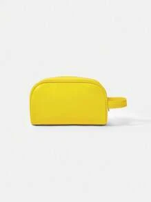 HARRY POTTER X SHEIN Animal Pattern Yellow Fashion Portable Large Capacity Cosmetic Bag - Yellow - View 5