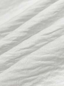 INAWLY 大码女式纯色深 V 背褶长款休闲吊带连衣裙 - 白色 - 查看 5