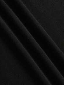 SHEIN LUNE 大码女式休闲猫爪印花松紧腰侧袋七分裤