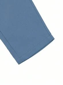 Calvornis Men's Solid Color Casual Simple Business Pants - Baby Blue - View 8