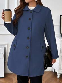 深灰色羊毛夹克 - 霧霾藍 - 查看 4