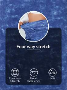 Flexra Jeans novio de pierna ancha de punto elástico extra grande - Azul lavado oscuro - Ver 7