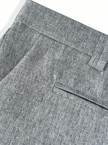 Calvornis Men's Business Casual Striped Woven Suit Pants - Grey - View 4