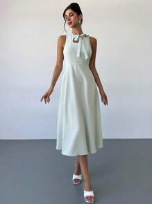 Firerie Lange Damenkleider, Abschlussfeier, Lehrerinnen-Outfits für Frauen, Lehrerin-Kleid - Grün - Übersicht 5