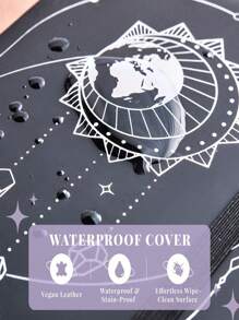 SHEIN 2025-2026 Planner Notebook Agenda English Inner Soft Leather Cover 204Sheets/408Pages Monthly/Weekly/Daily PlanerDairy Journal For Students Gifts Office&SchoolSupplies Stationery Christmas New Year Gifts