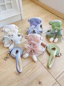 背心式牵引绳，适用于泰迪、博美等小型犬，胸带式牵引绳，适用于猫狗