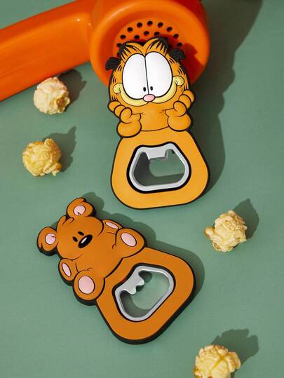 GARFIELD | SHEIN Imán de nevera con forma de animal interesante, buena decoración para la nevera, abrebotellas, adecuado para la cocina y beber