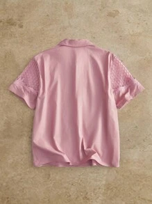 Manfinity BRENVOR 男士夏季新款花卉印花 Polo 衫 - 藕粉色 - 查看 2