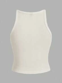 Slaydiva 3pcs/Set Atasan Tank Camisole Kasual Ketat Ukuran Plus Wanita, Hitam, Cokelat Tua, Krem Muda, Cocok untuk Musim Panas dan Kembali ke Sekolah - MultiWarna - View 3