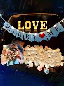 26 Letter LED Lights Luminous Number 0-9Lamp Wedding Birthday Christmas Decoration Decoration Night Light Party Bedroom 16CM Height (Without Battery) - White - View 9