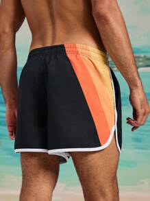Surfspeed Shorts de playa para hombre de ajuste holgado con cordón en la cintura