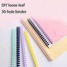 5/10 件可拆卸 30 孔塑料活页夹环，弹簧螺旋环，适用于 A4 纸笔记本文具办公用品 - 采用 PP 材料制成，返校，学校用品