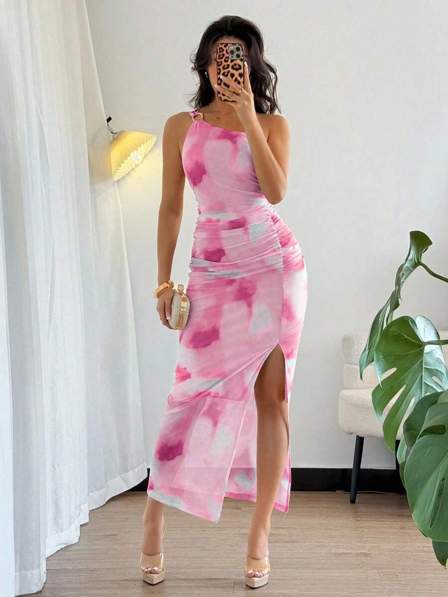 Islaluna Đầm thanh lịch hở vai kim loại cho nữ - Nhiều màu - Xem 1