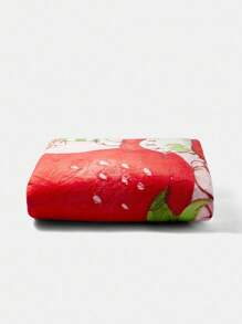 Strawberry Shortcake X SHEIN Cartoon Character & Strawberry Printed Plus Fleece Thick Blanket, DayGift Ideas