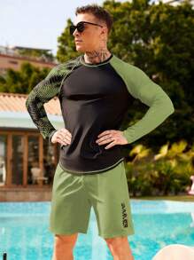 Surfspeed 2 件男士长袖泳衣套装 - 上衣和短裤 - 彩色 - 查看 3
