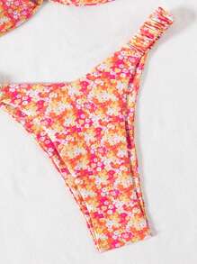 Swim Mod 2pcs Women Summer Print Bikini Set, Tight-Fitting Sexy Beach Resort - Multicolor - View 4