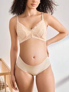Moonlight&Mama 孕妇优雅纯色蕾丝哺乳文胸 - 彩色 - 查看 4