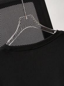 Claim Dot Áo thun nam tay ngắn thoải mái, rộng rãi, đa năng, mặc hàng ngày, mùa hè - màu đen - Xem 4