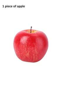 1/6 件假水果人造苹果，装饰水果逼真仿苹果逼真水果苹果厨房装饰品，逼真假水果派对道具家居装饰