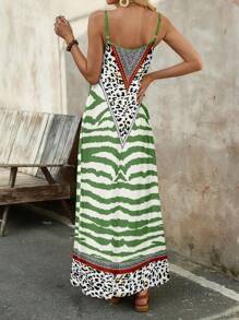 EMERY ROSE 女士舒适弹性针织休闲/度假风格长款吊带裙，适合夏季 - 彩色 - 查看 2