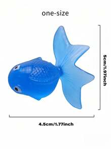 5/10/20/30 Piezas Peces de goma blandos con ojos grandes decoración de acuario juguetes de pesca de dibujos animados como regalo en Navidad, juguetes de playa, juguetes sensoriales, juguetes lindos, juguetes de natación - Multicolor - Ver 3